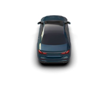 Modern araba beyaz arka planda izole edilmiş. 3d resimleme