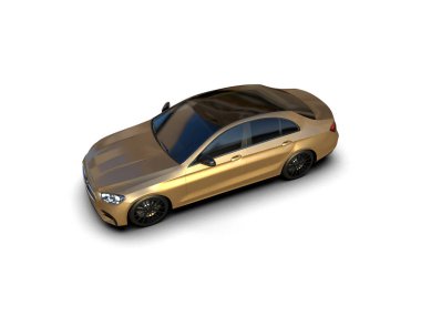 Modern car isolated on white background. 3d rendering - illustration