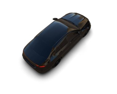Modern car isolated on white background. 3d rendering - illustration