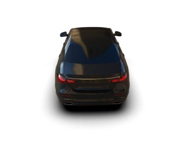 Modern car isolated on white background. 3d rendering - illustration
