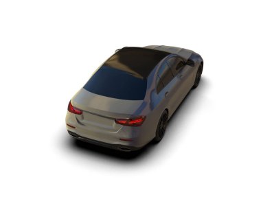 Modern car isolated on white background. 3d rendering - illustration