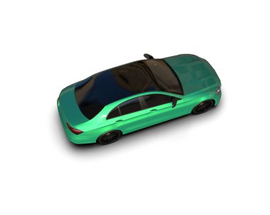Modern car isolated on white background. 3d rendering - illustration