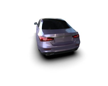 Modern car isolated on white background. 3d rendering - illustration