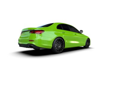 Modern car isolated on white background. 3d rendering - illustration