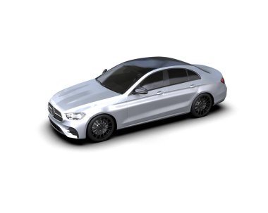 Modern car isolated on white background. 3d rendering - illustration