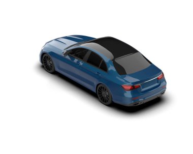 Üç boyutlu illüstrasyon. Modern araba beyaz arkaplanda izole edildi. 