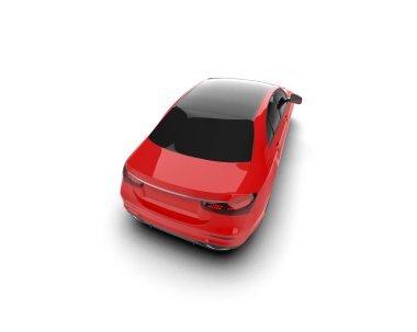 Üç boyutlu illüstrasyon. Modern araba beyaz arkaplanda izole edildi. 