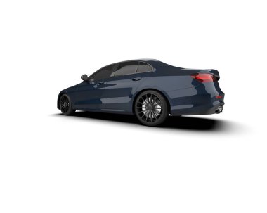 Üç boyutlu illüstrasyon. Modern araba beyaz arkaplanda izole edildi. 