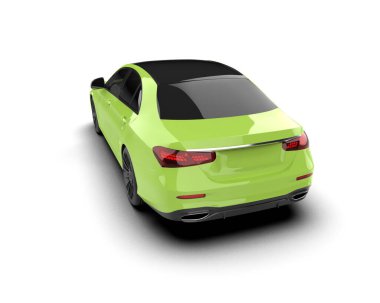 Üç boyutlu illüstrasyon. Modern araba beyaz arkaplanda izole edildi. 