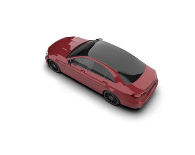 Üç boyutlu illüstrasyon. Modern araba beyaz arkaplanda izole edildi. 