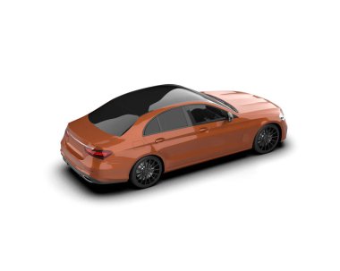 Üç boyutlu illüstrasyon. Modern araba beyaz arkaplanda izole edildi. 