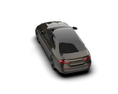 Üç boyutlu illüstrasyon. Modern araba beyaz arkaplanda izole edildi. 