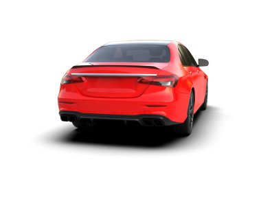 Üç boyutlu illüstrasyon. Modern araba beyaz arkaplanda izole edildi. 