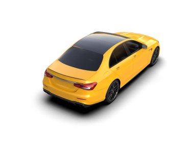 Üç boyutlu illüstrasyon. Modern araba beyaz arkaplanda izole edildi. 