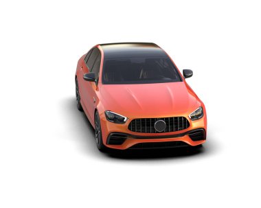 Üç boyutlu illüstrasyon. Modern araba beyaz arkaplanda izole edildi. 