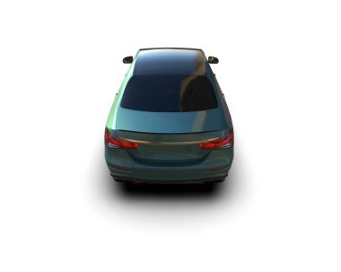 Üç boyutlu illüstrasyon. Modern araba beyaz arkaplanda izole edildi. 