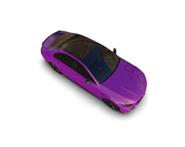 Üç boyutlu illüstrasyon. Modern araba beyaz arkaplanda izole edildi. 