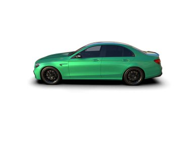 Üç boyutlu illüstrasyon. Modern araba beyaz arkaplanda izole edildi. 