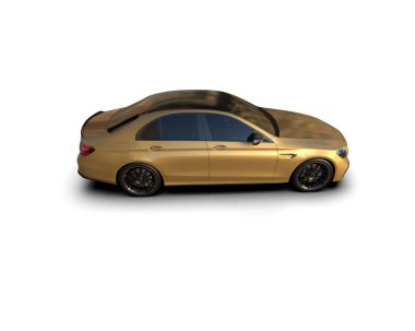 Üç boyutlu illüstrasyon. Modern araba beyaz arkaplanda izole edildi. 