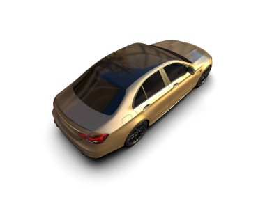 Üç boyutlu illüstrasyon. Modern araba beyaz arkaplanda izole edildi. 