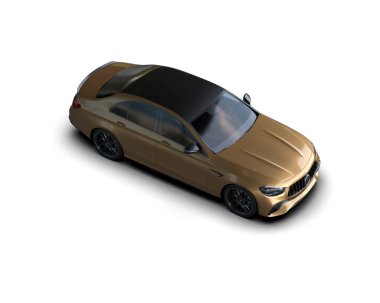 Üç boyutlu illüstrasyon. Modern araba beyaz arkaplanda izole edildi. 