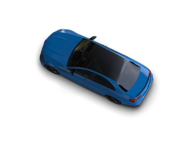 Üç boyutlu illüstrasyon. Modern araba beyaz arkaplanda izole edildi. 