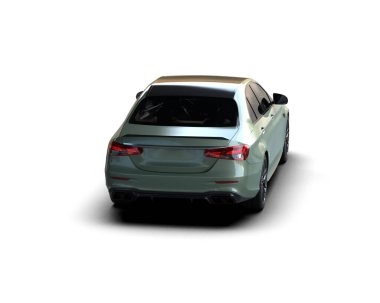 Üç boyutlu illüstrasyon. Modern araba beyaz arkaplanda izole edildi. 