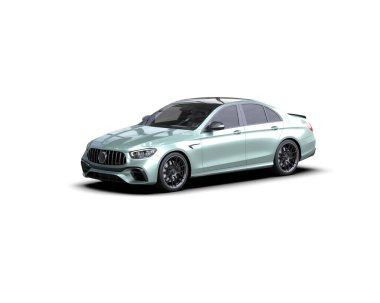 Üç boyutlu illüstrasyon. Modern araba beyaz arkaplanda izole edildi. 