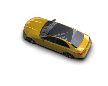 Üç boyutlu illüstrasyon. Modern araba beyaz arkaplanda izole edildi. 