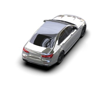 Üç boyutlu illüstrasyon. Modern araba beyaz arkaplanda izole edildi. 