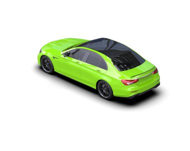 Üç boyutlu illüstrasyon. Modern araba beyaz arkaplanda izole edildi. 