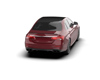 Üç boyutlu illüstrasyon. Modern araba beyaz arkaplanda izole edildi. 