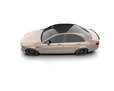 Üç boyutlu illüstrasyon. Modern araba beyaz arkaplanda izole edildi. 