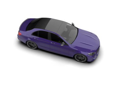 Üç boyutlu illüstrasyon. Modern araba beyaz arkaplanda izole edildi. 