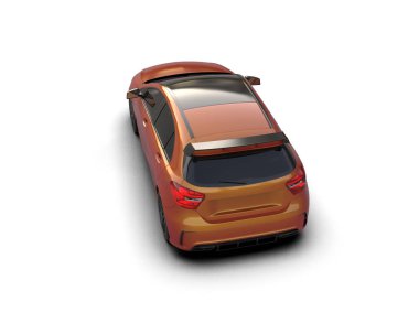 Üç boyutlu illüstrasyon. Modern araba beyaz arkaplanda izole edildi. 