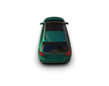 Üç boyutlu illüstrasyon. Modern araba beyaz arkaplanda izole edildi. 