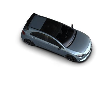 Üç boyutlu illüstrasyon. Modern araba beyaz arkaplanda izole edildi. 