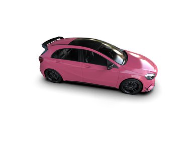 Üç boyutlu illüstrasyon. Modern araba beyaz arkaplanda izole edildi. 