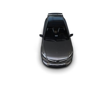 Üç boyutlu illüstrasyon. Modern araba beyaz arkaplanda izole edildi. 