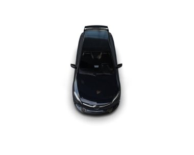 Üç boyutlu illüstrasyon. Modern araba beyaz arkaplanda izole edildi. 