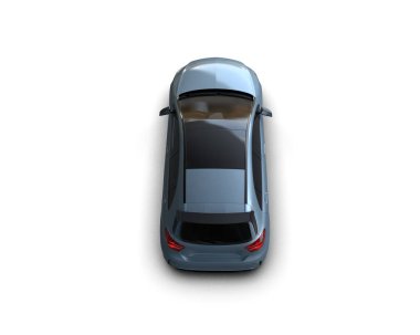 Üç boyutlu illüstrasyon. Modern araba beyaz arkaplanda izole edildi. 