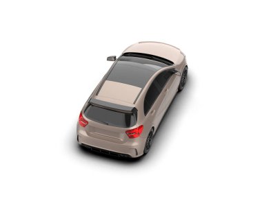 Üç boyutlu illüstrasyon. Modern araba beyaz arkaplanda izole edildi. 