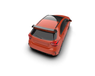 Üç boyutlu illüstrasyon. Modern araba beyaz arkaplanda izole edildi. 