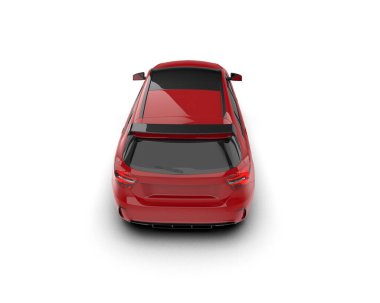 Üç boyutlu illüstrasyon. Modern araba beyaz arkaplanda izole edildi. 