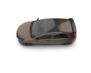 Üç boyutlu illüstrasyon. Modern araba beyaz arkaplanda izole edildi. 