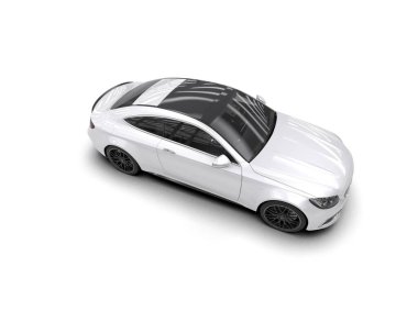 Üç boyutlu illüstrasyon. Modern araba beyaz arkaplanda izole edildi. 