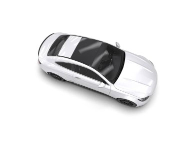 Üç boyutlu illüstrasyon. Modern araba beyaz arkaplanda izole edildi. 