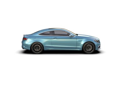 Üç boyutlu illüstrasyon. Modern araba beyaz arkaplanda izole edildi. 