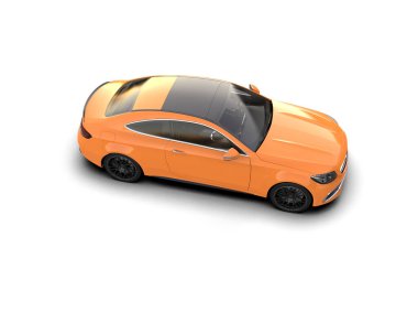 Üç boyutlu illüstrasyon. Modern araba beyaz arkaplanda izole edildi. 