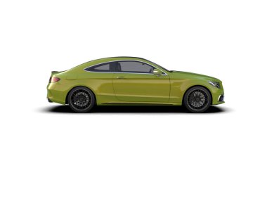 Üç boyutlu illüstrasyon. Modern araba beyaz arkaplanda izole edildi. 